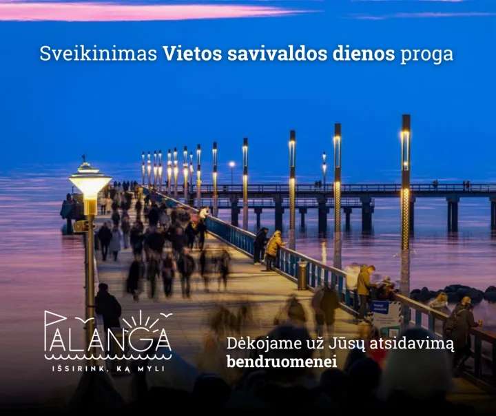 Palangos miesto mero Šarūno Vaitkaus sveikinimas Vietos savivaldos dienos proga