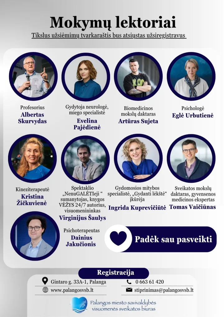Sergančius onkologine liga ir jų artimuosius kviečiame į nemokamus mokymus „Sveikata kasdienybėje“ – nuotrauka 1