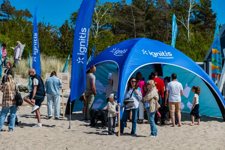 Festivalio lankytojai susipažino su vėjo energetika ir jos reikšme Lietuvai.