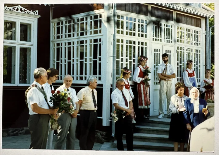 Palangos burmistro Jono Šliūpo muziejaus atidarymas, 1989 m. liepos 7 d.  Iš Mindaugo Surblio kolekcijos