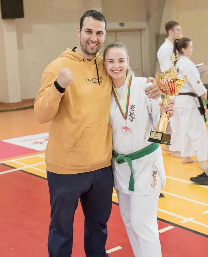 Lukas Kubilius su Julija Balčiūte, kuri Europos čempione tapo tris metus iš eilės