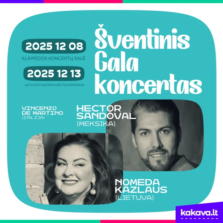 Pirmą kartą Klaipėdoje gruodį – operos grandų N.Kazlaus ir H.Sandoval Šventinis Gala koncertas