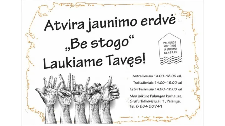 Nuo birželio vėl kviečia Palangos atvira jaunimo erdvė