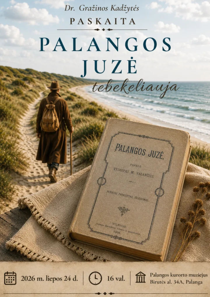 Kviečiame į Gražinos Kadžytės paskaitą „Palangos Juzė tebekeliauja“