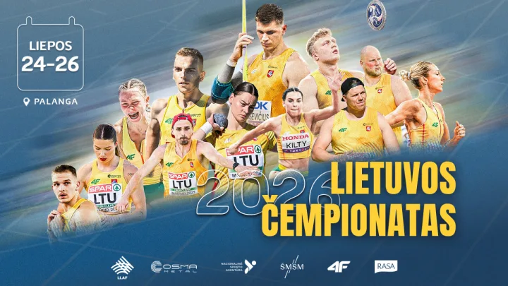 Liepos 24–26 dienomis Palangoje vyks Lietuvos lengvosios atletikos čempionatas