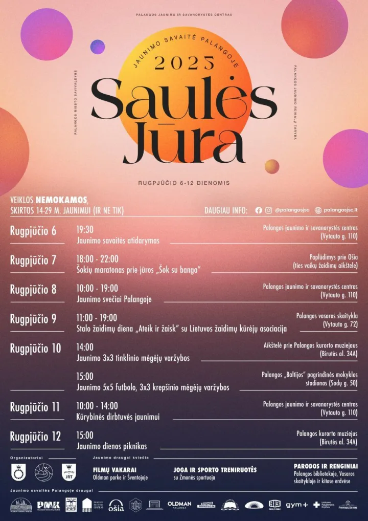 Jaunimo savaitė Palangoje "Saulės jūra" – nuotrauka 1