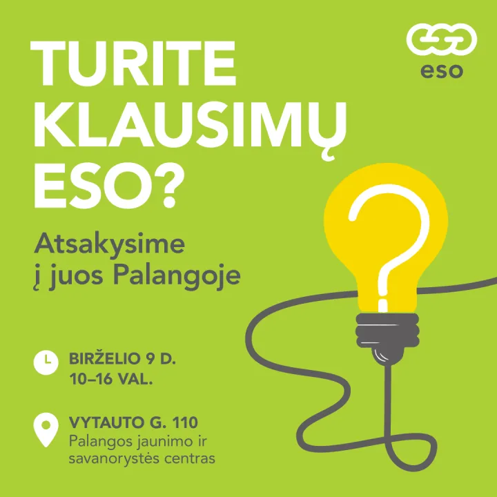 ESO kviečia palangiškius į gyvus susitikimus su specialistais