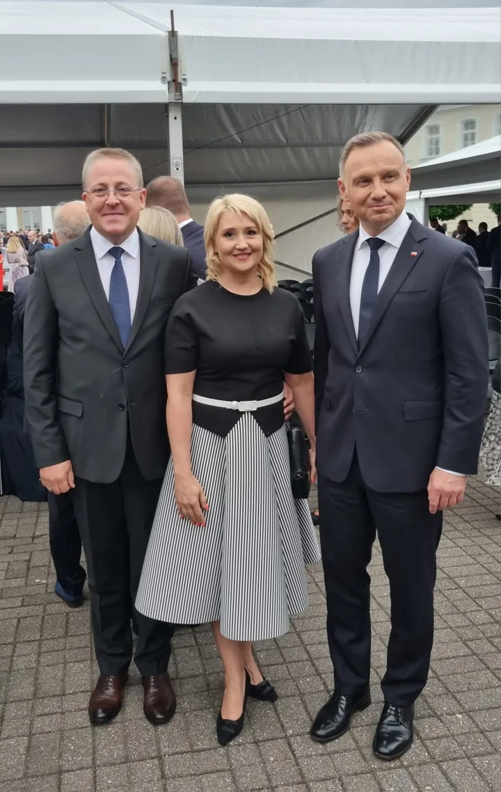 Š. ir V. Vaitkai su Lenkijos Prezidentu Andrzej Duda