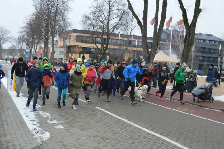 Bendruomenės bėgime „Bėgam, kad Lietuva būtų sveika“.