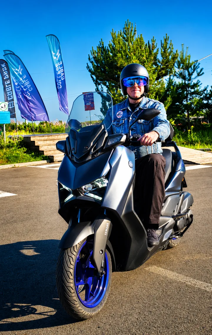 Palangiškis Šarūnas ant motorolerio Palangoje, o ne Italijoje