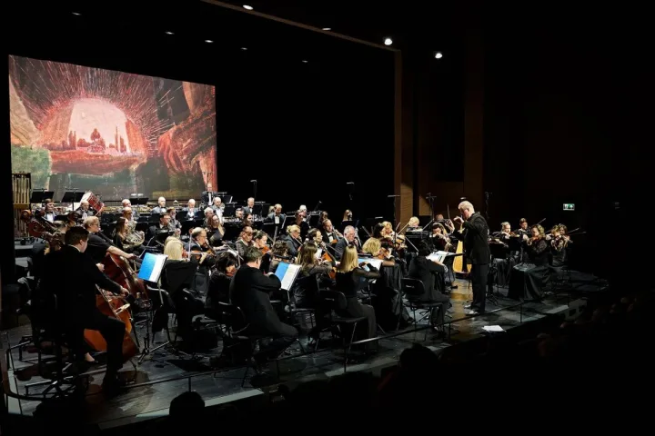 Simfoninės muzikos koncertas skirtas M.K.Čiurlioniui. Dainiaus Kažukausko nuotr.