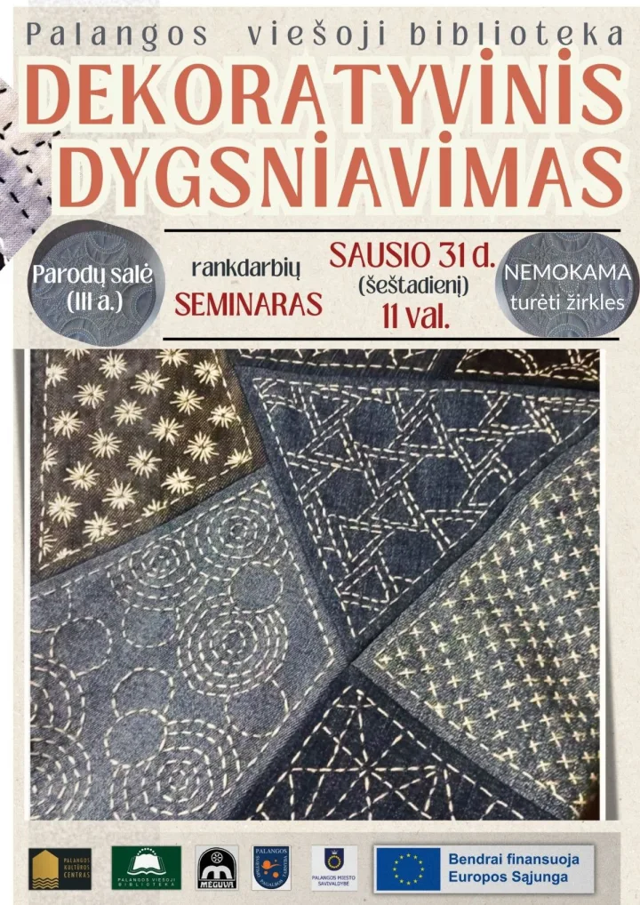 Bibliotekoje – rankdarbių seminaras „Viskas marga“ paroda „Mėlyna“