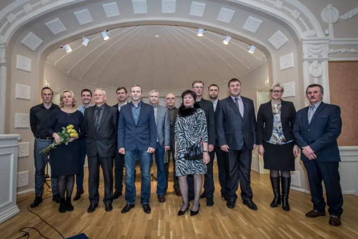 Sporto centro treneriai su vakaro svečiais.