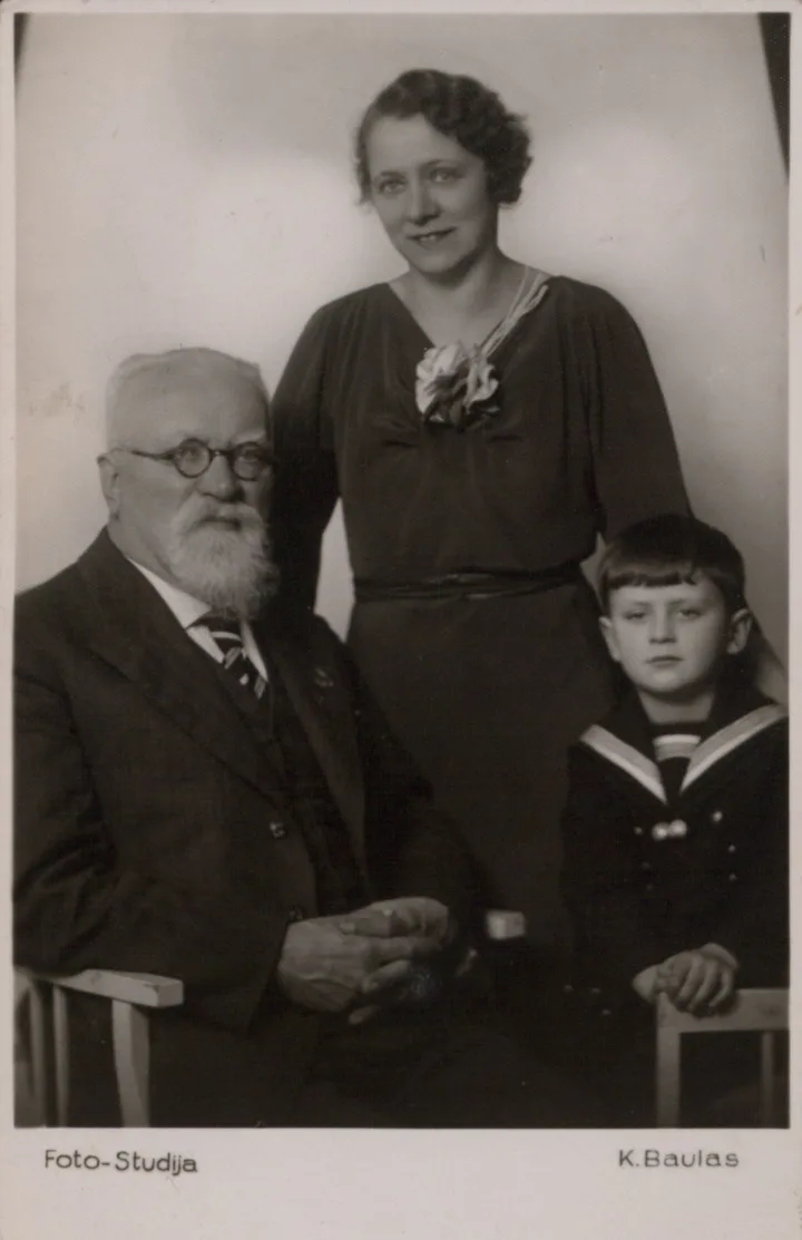 Jonas, Grasilda ir Vytautas Šliūpai Kaune, 1936 m.
