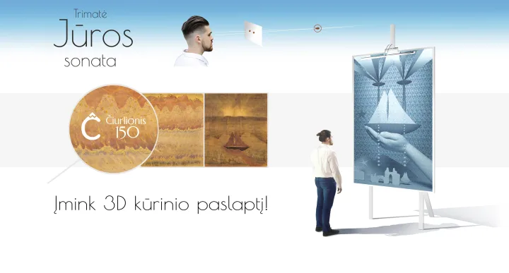 Ties jūros tiltu - 3D autostereogramos paroda „Trimatė Jūros sonata“. Įminkite trimačio kūrinio paslaptį – nuotrauka 1