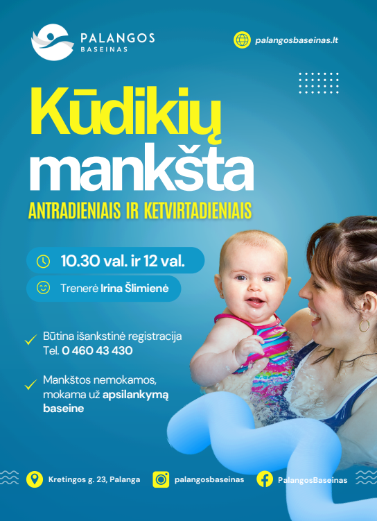 Kūdikių mankšta - Palangos baseine