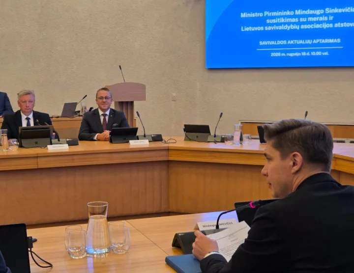 Palangos meras Šarūnas Vaitkus su premjeru aptarė savivaldybių finansinį savarankiškumą ir žemės valdymą