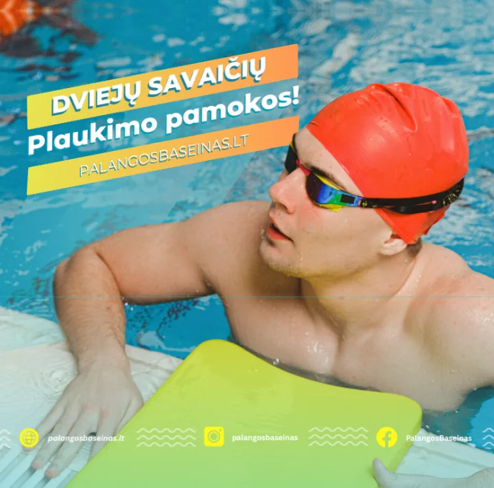 Dviejų savaičių plaukimo pamokos Palangos baseine