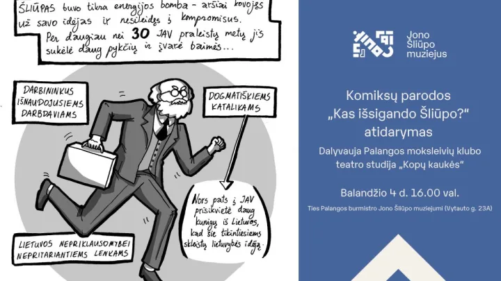 Jungdamasis prie jubiliejinio ranginių ciklo „Palangos dienos", balandžio 4 d. 16 val. Jono Šliūpo muziejus kviečia į komiksų parodos, skirtos pirmajam Palangos burmistrui, atidarymą