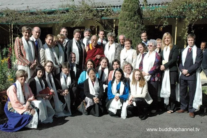 L. Andrikienė su Dalai Lama Dharamšaloje