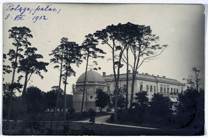 Palangos dvaro rūmai, 1912 metai. Iš „Lietuva senose fotografijose“.