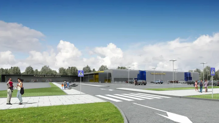 Naujoji Palangos autobusų stotis bei prekybos centras turėjo iškilti iki praėjusių Kalėdų.