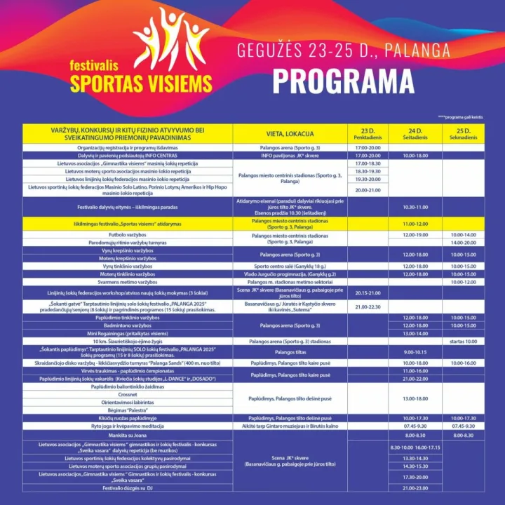 Gegužės 23-25 dienomis kurorte vyks festivalis „Sportas visiems“