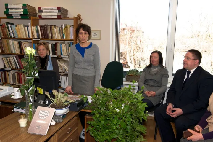 Bibliotekoje pagerbta Palangos šviesuolė Audra Lukauskytė.