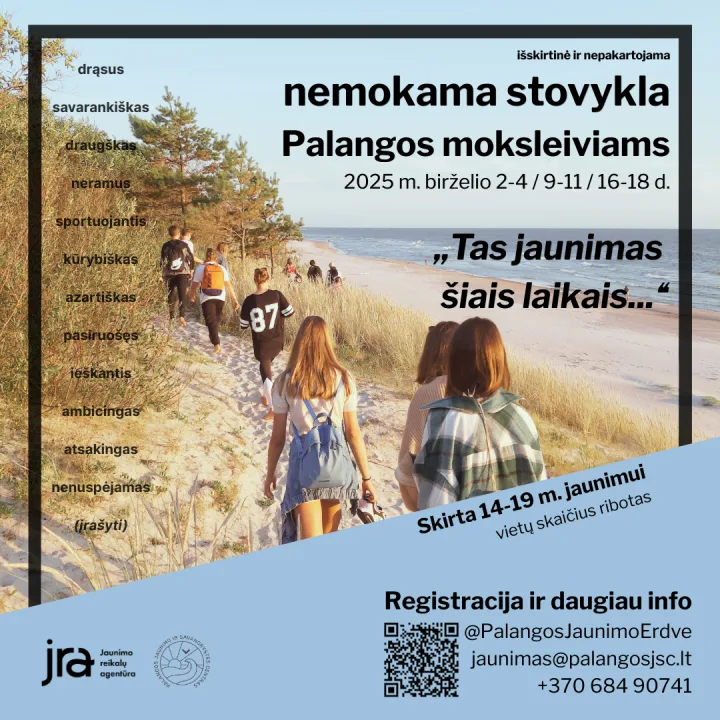 Nemokama stovykla Palangos jaunimui