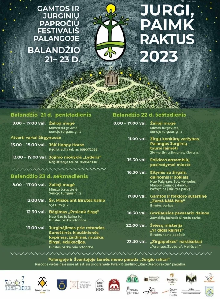 Gamtos ir Jurginių papročių festivalis Palangoje „Jurgi, paimk raktus” 2023 – nuotrauka 1