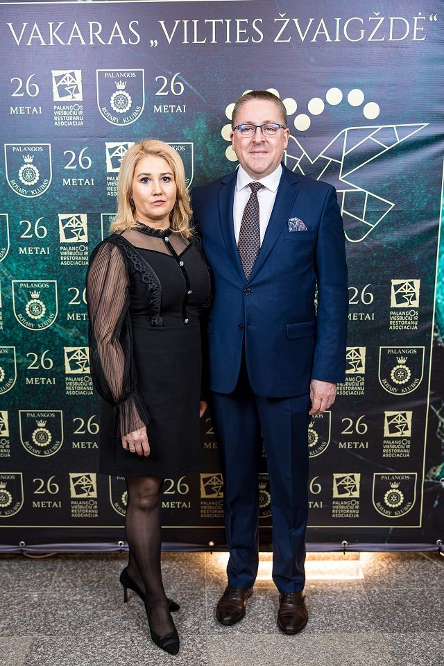 Palangos meras Šarūnas Vaitkus su žmona Vilma
