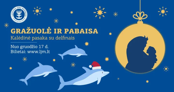 Kalėdinė pasaka su delfinais  „Gražuolė ir pabaisa“ – nuo gruodžio 17 dienos delfinariume