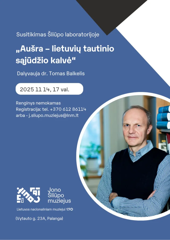 Susitikimas Šliūpo laboratorijoje su dr. Tomu Balkeliu  „Aušra“ – lietuvių tautinio sąjūdžio kalvė“