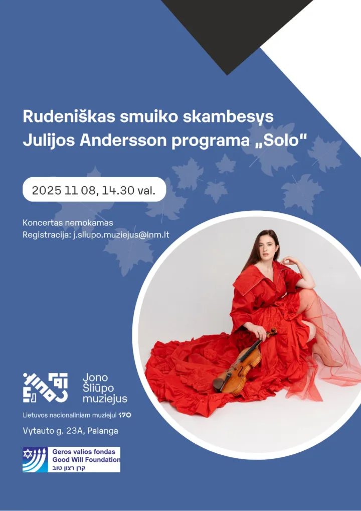 Rudeniškas smuiko skambesys – Julijos Andersson programa „Solo“