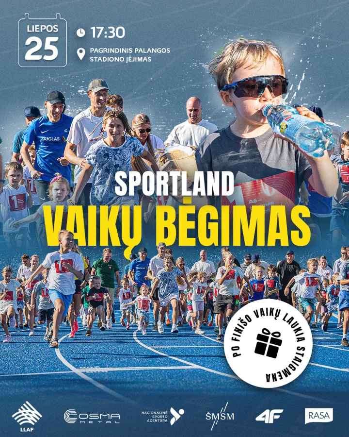 Europos sporto miestas Palanga kviečia sportuoti - praėjusiais metais daug dėmesio sulaukęs ir begalę emocijų dovanojęs „Sportland“ vaikų bėgimas grįžta