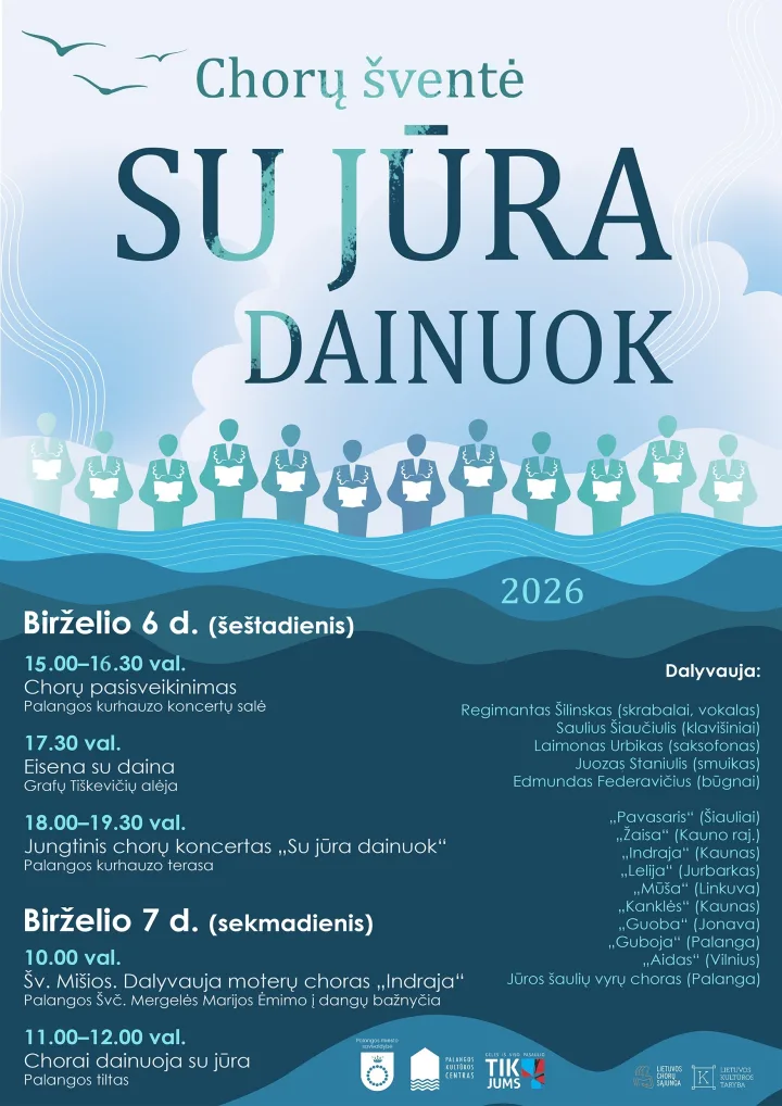 ŠIMTAI LIETUVOS BALSŲ CHORŲ ŠVENTĖJE „SU JŪRA DAINUOK“ – nuotrauka 1
