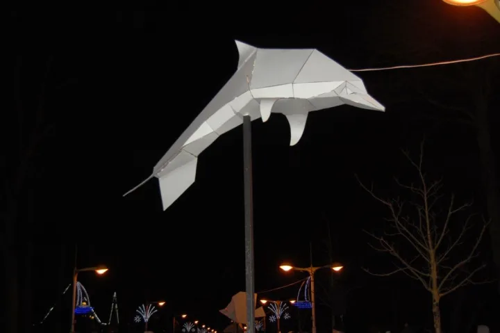 Origami alėjoje buvo galima pamatyti įvairiausių vandens gyvūnų
