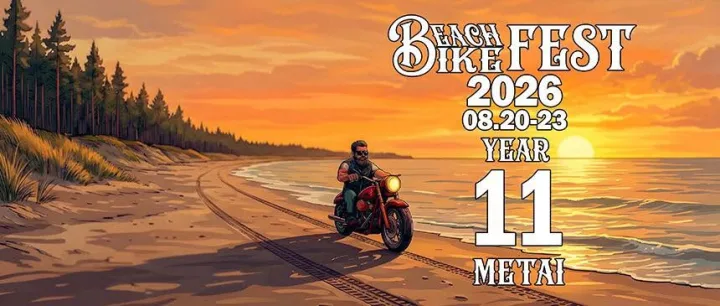 Rugpjūčio 20-23 dienomis į Šventąją vėl kviečia tarptautinis baikerių paplūdimio ir muzikos festivalis BEACH BIKE FEST