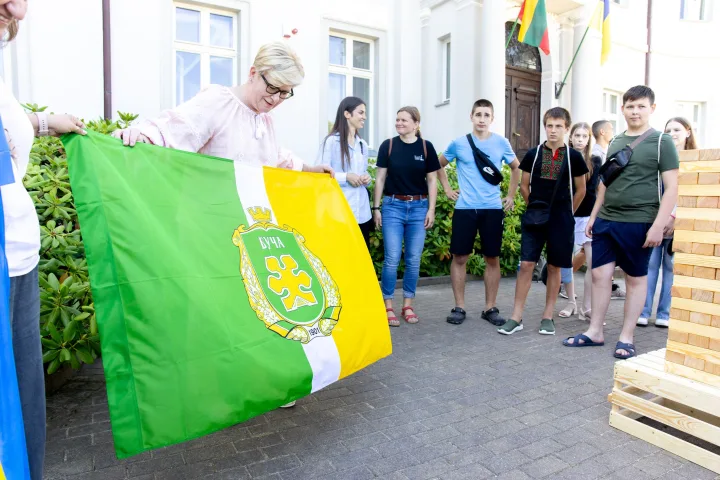 Premjerė Palangoje bendravo su vaikais iš Ukrainos, stovyklaujančiais Lietuvoje – nuotrauka 1