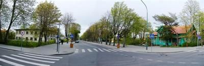 Palangos miesto istorinė dalis. Vytauto ir S. Dariaus ir S. Girėno g. sankryža.
