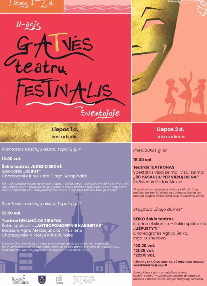 II-asis gatvės teatrų festivalis Šventojoje kviečia „Įkvėpti meniškos gamtos“ – nuotrauka 1