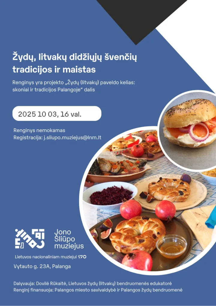 Kviečiame prisiminti žydų, litvakų didžiųjų švenčių tradicijas ir paragauti patiekalų