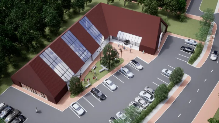 Šventosios bendruomenės namų projekto vizualizacija