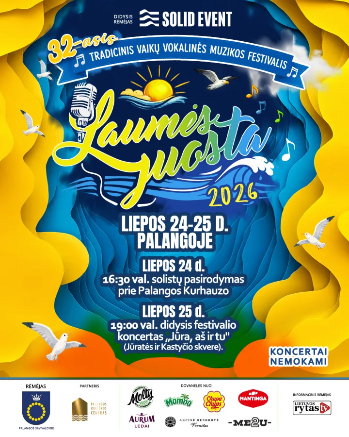 Liepos 24-25 d. Palangoje - festivalis "Laumės juosta"
