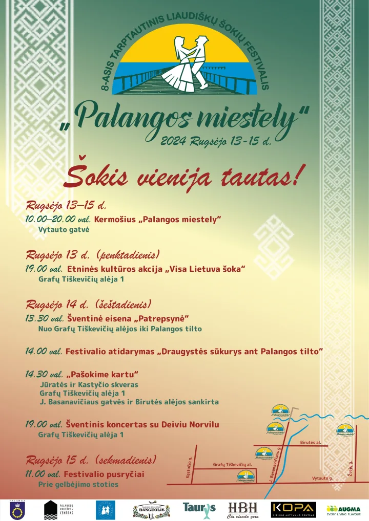 Rugsėjo 13-15 dienomis – tarptautinis liaudiškų šokių festivalis “Palangos miestely” – nuotrauka 1