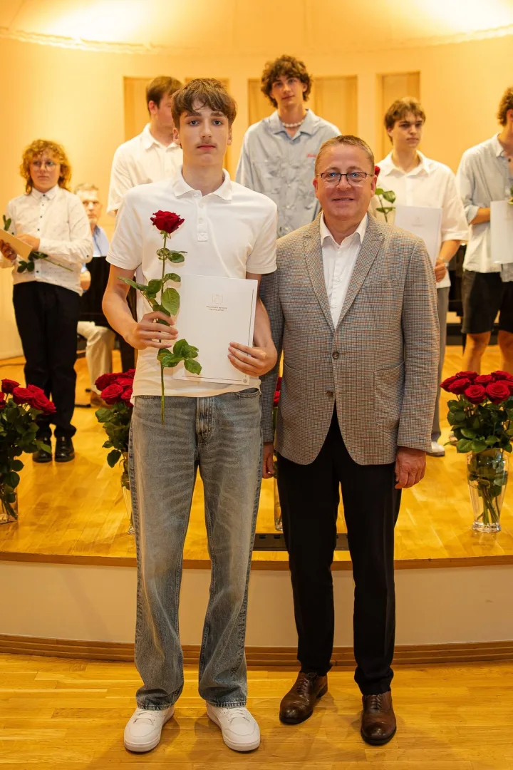 Šarūnas Vaitkus su sūnumi Domantu