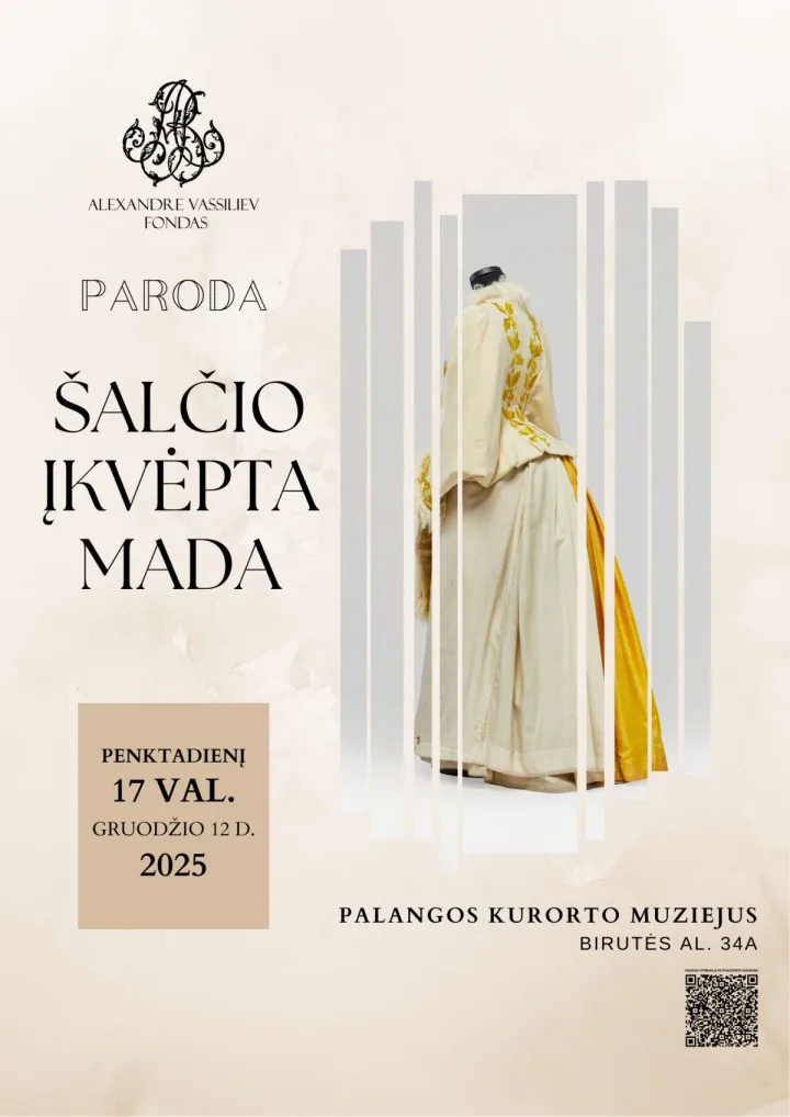Palangos kurorto muziejuje atidaroma elegancija pulsuojanti ir mados istorijos entuziastus užbursianti paroda „Šalčio įkvėpta mada“ iš Aleksandro Vasiljevo fondo kolekcijos