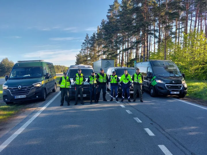 Per bendrą priemonę Lietuvos–Latvijos pasienyje pareigūnai nustatė 8 pažeidimus