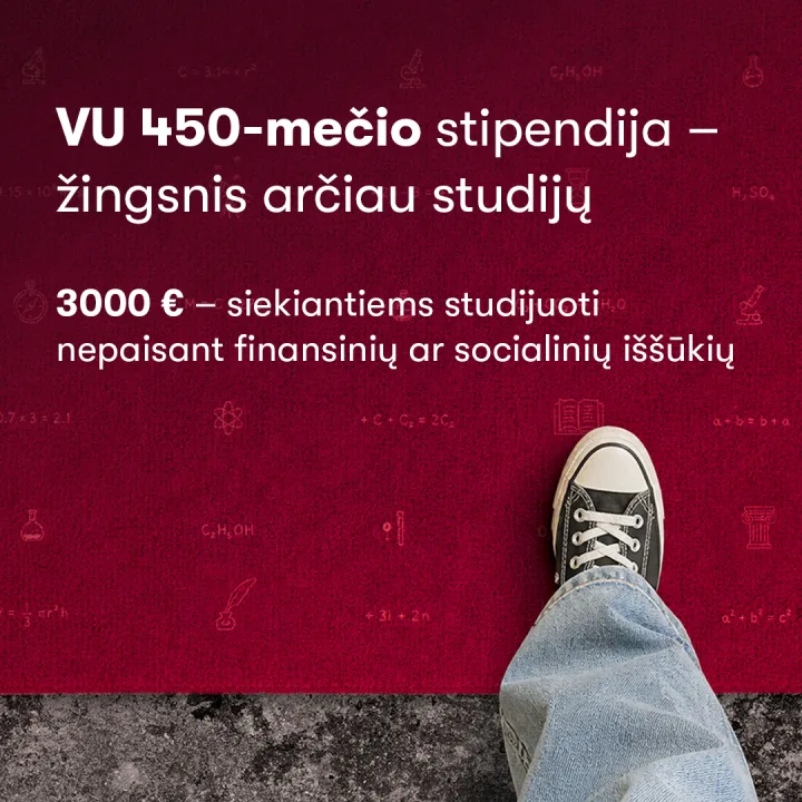 Vilniaus universiteto 450-mečio stipendija studentams, turintiems finansinių sunkumų