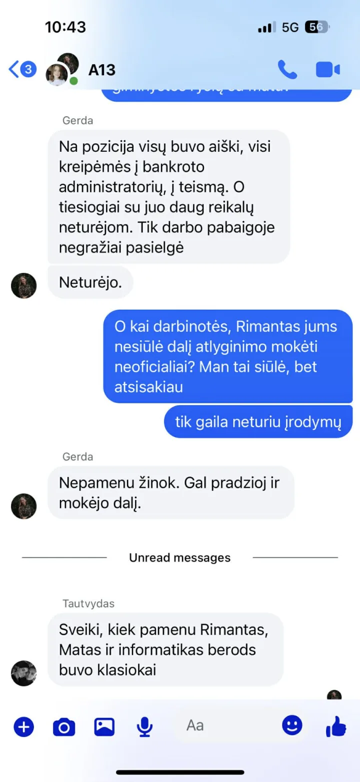 Matas Gailevičius skalambina varpais dėl Sporto centro 3 eurų ir 4 centrų skolos, nors savo 4 darbuotojams Vilniuje liko skolingas algų už 24 036 eurų (TEISMO NUTARTIS, ASMENINĖS ŽINUTĖS IR E LAIŠKAI) – nuotrauka 4